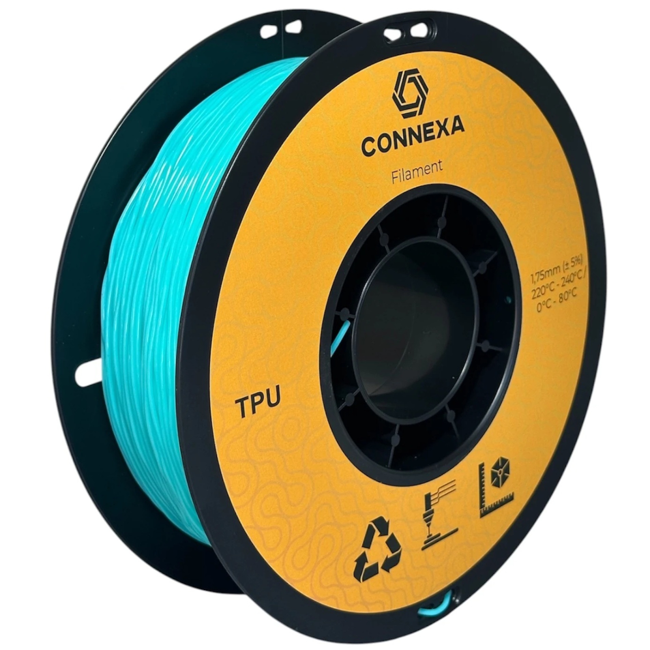 Філамент Connexa TPU 95A Lake Blue, 1.75 мм, 1 кг, озерна блакить