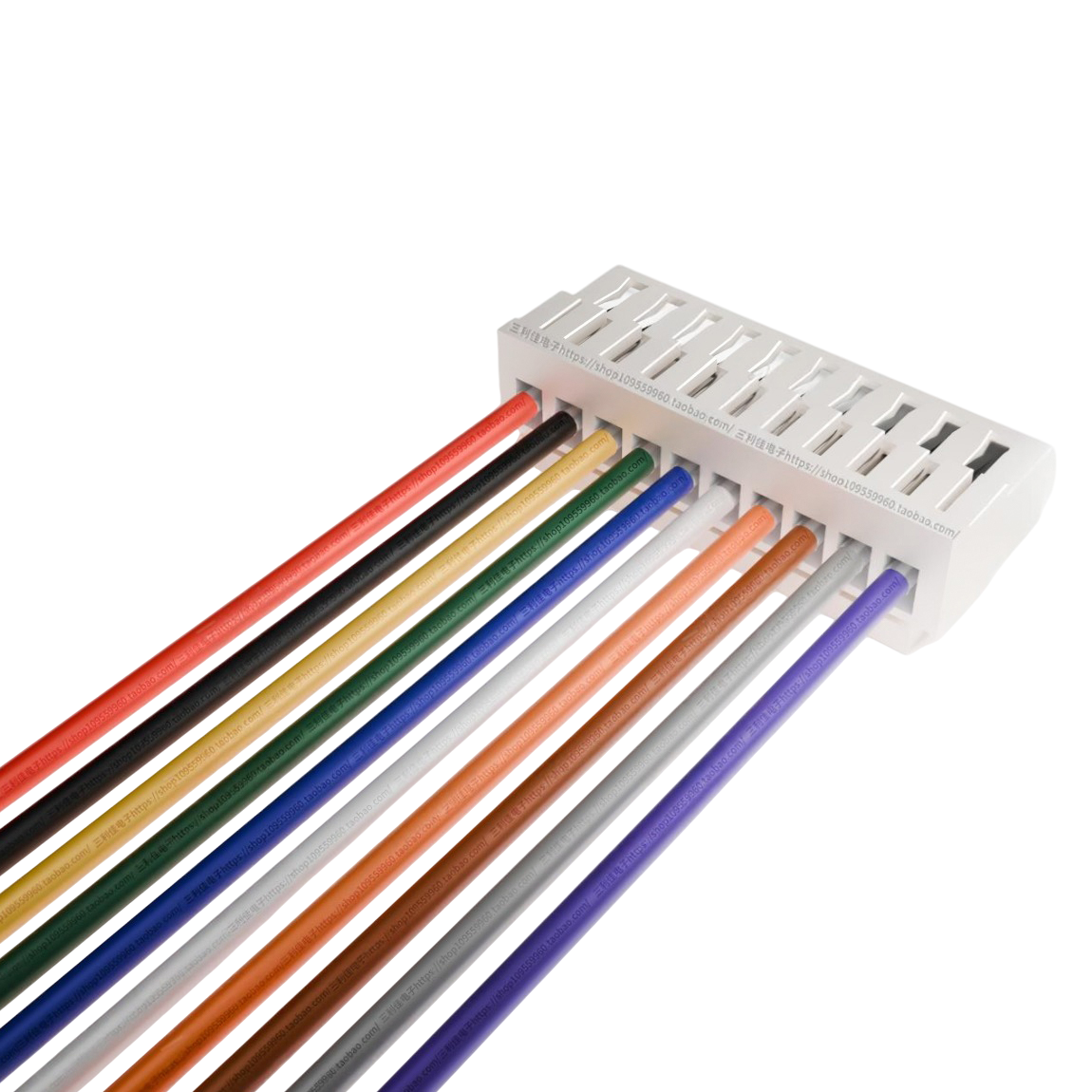 ПВХ кабель 28AWG із роз’ємом JST GH 1.25мм Female 10P, 300мм