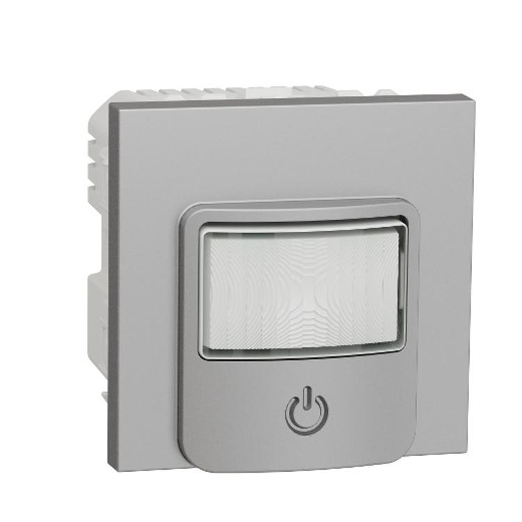 Датчик движения с выключателем 10 A алюминий Unica New Schneider Electric (Шнайдер Электрик)