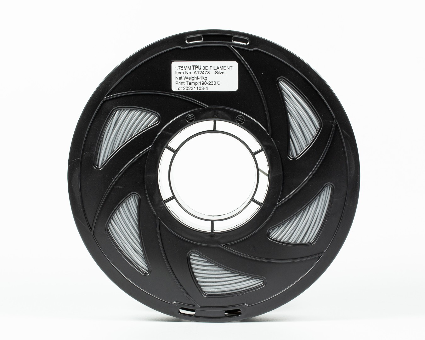 TPU Filament (пластик) для 3D принтера Срібний 1кг, 1.75мм