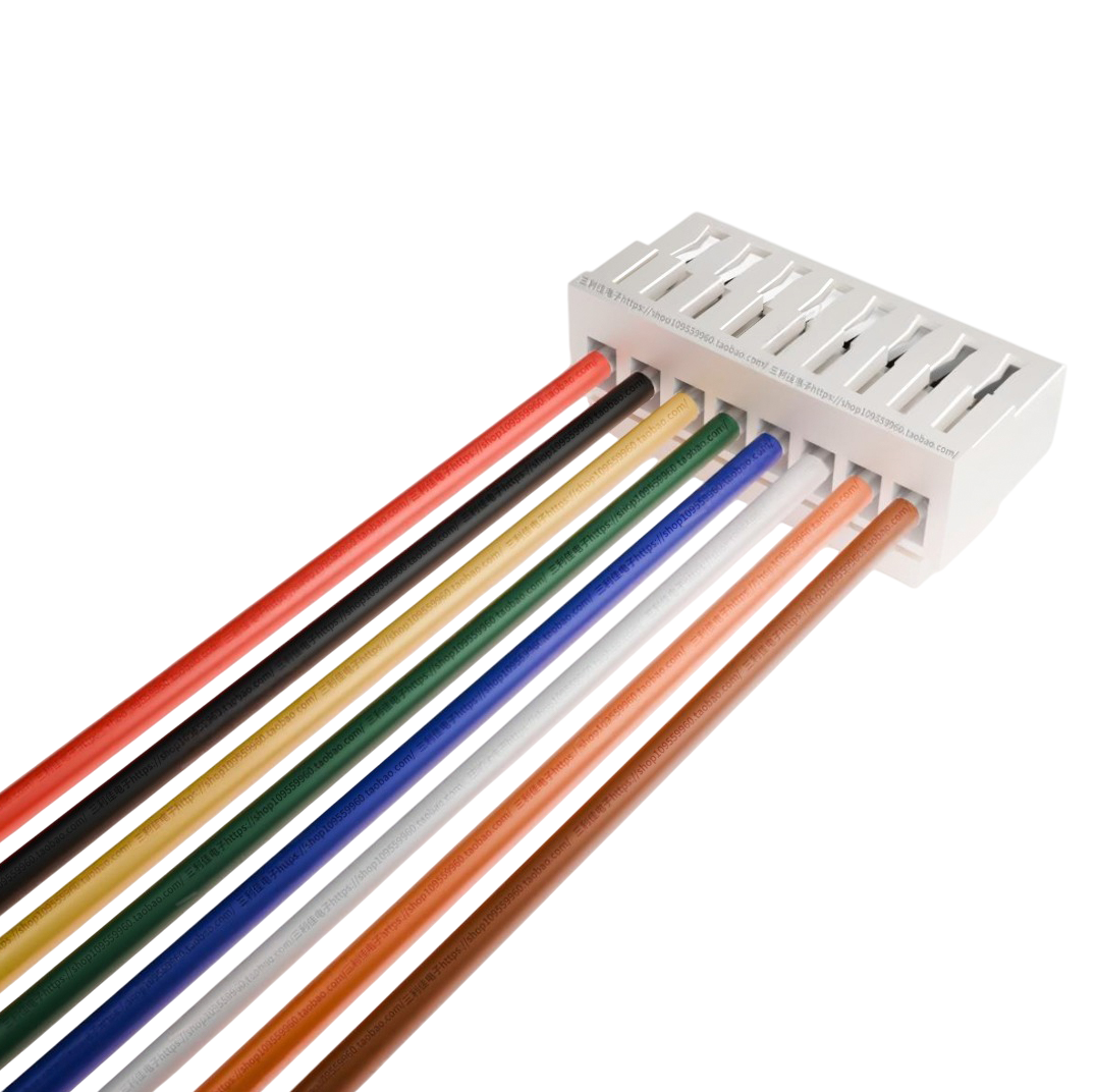 ПВХ кабель 28AWG із роз’ємом JST GH 1.25мм Female 8P, 300мм