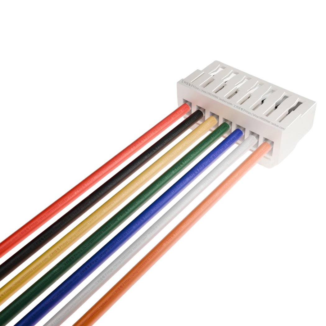 ПВХ кабель 28AWG із роз’ємом JST GH 1.25мм Female 7P, 300мм