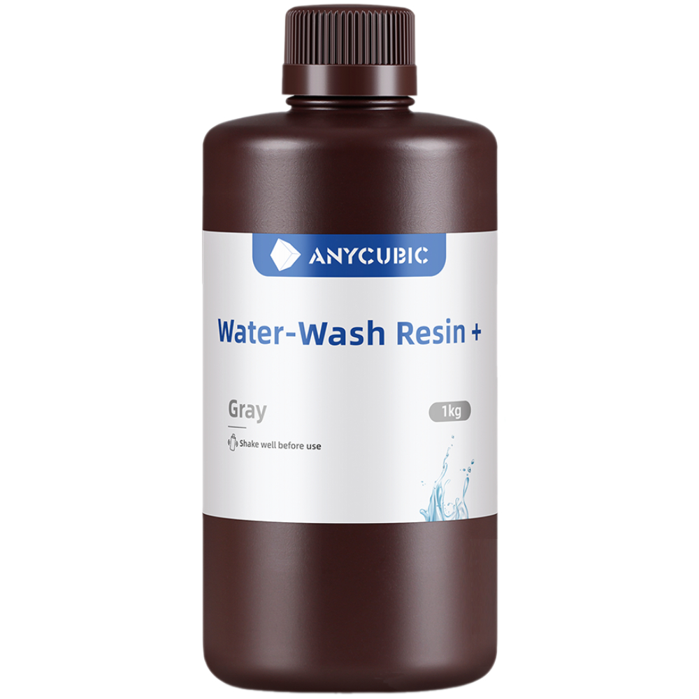 Смола фотополімерна Anycubic Water-Wash Resin+, 1кг, сіра