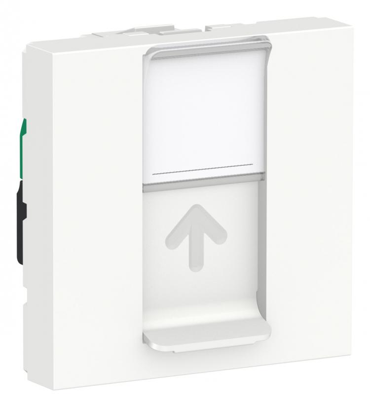 Розетка компьютерная RJ45 одинарная кат 6 UTP 2м белая Unica New Schneider Electric (Шнайдер Электрик)