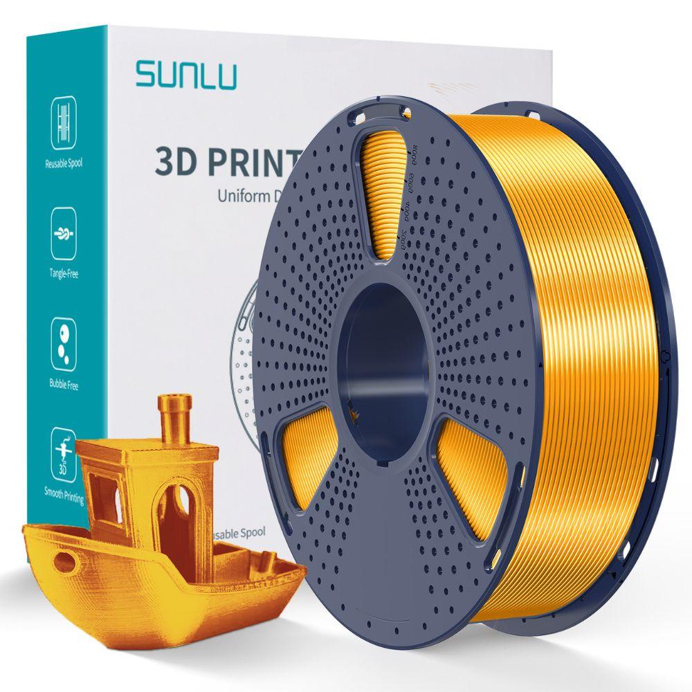 Філамент Sunlu Silk PLA+ Brass, 1.75мм, 1кг, латунний