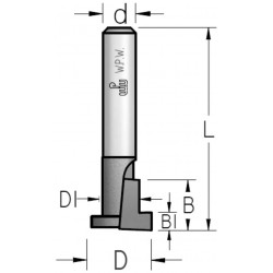 Фреза для Т-подібних пазів D9,5 В9,5 d6 MM10953