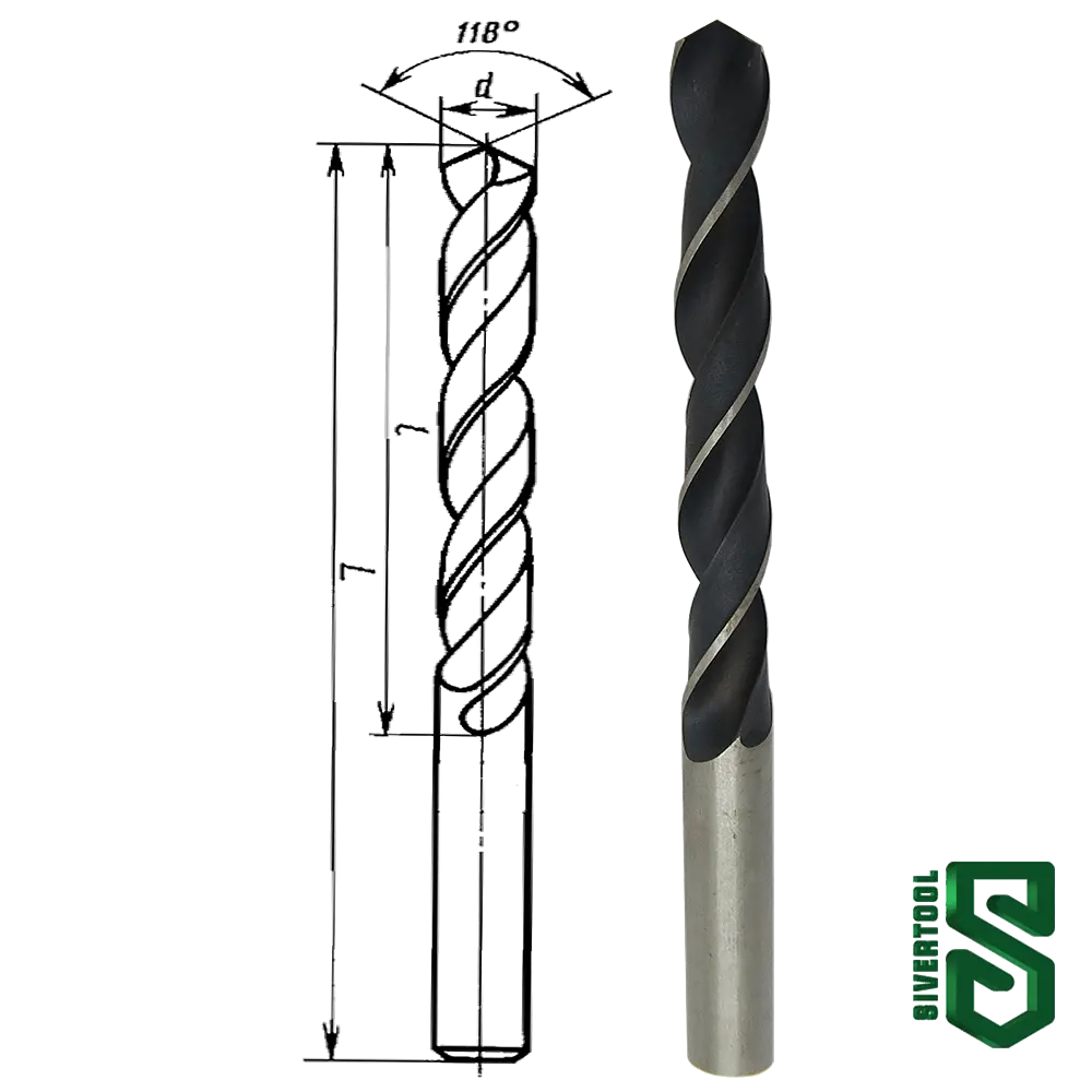 Свердло по металу 6,4 мм Р6М5 B1 L101/63 "Sivertool"