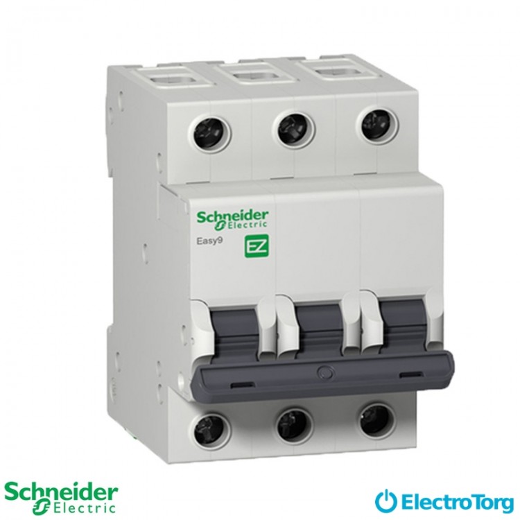 Автоматический выключатель 3-полюсный 16А С, промышленная серия Easy9 Schneider Electric