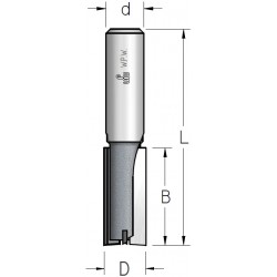 Фреза пазова з торцевим ножем K-BITS D14 В25 d12 Z2+1 PT41402