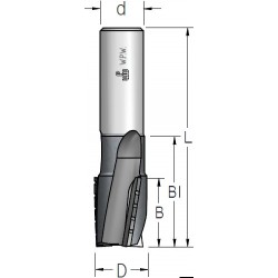 Фреза пазова аксіальна Up-Shear з подрібнювачем D16 В32 d16 Z3 UB35161