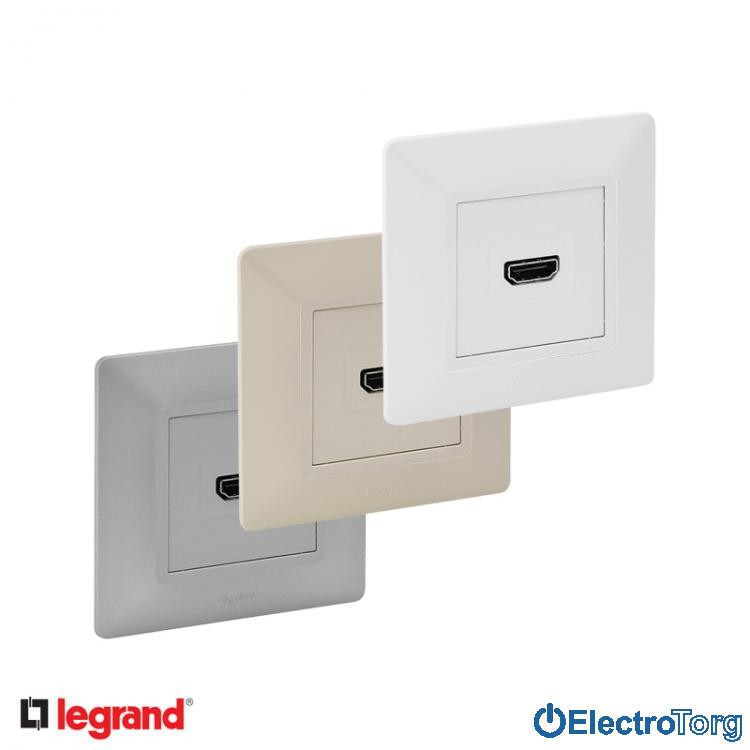 Розетка HDMI для передачи аудио/видеосигнала в сборе Valena LIFE Legrand