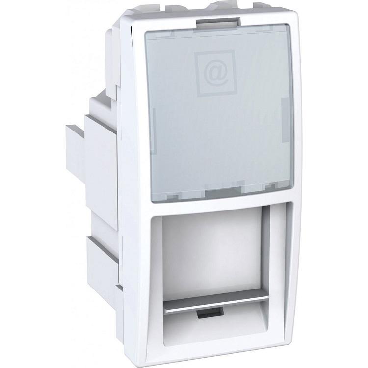 Розетка компьютерная 1М RJ45 5E Unica Schneider Electric (Шнейдер Электрик)