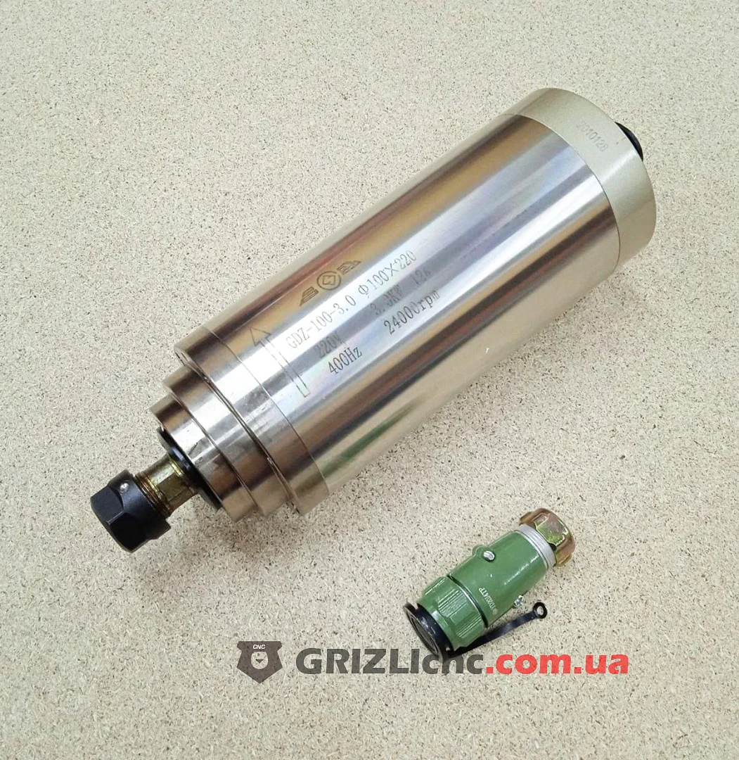 Шпиндель GDZ 3кВт 220В цанга ЕR20 водяное охлаждение (4 подшипника)