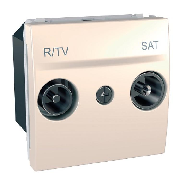 Розетка телевизионная TV/R/SAT 2-м Unica Schneider Electric (Шнейдер Электрик)