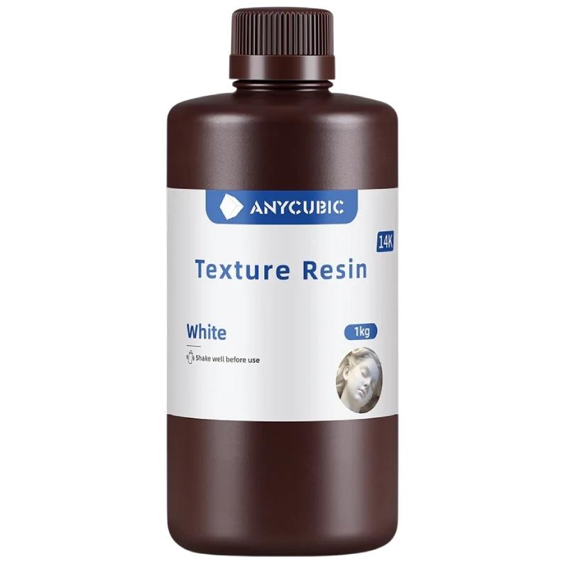 Смола фотополімерна Anycubic Texture Resin 14K White, 1кг, біла