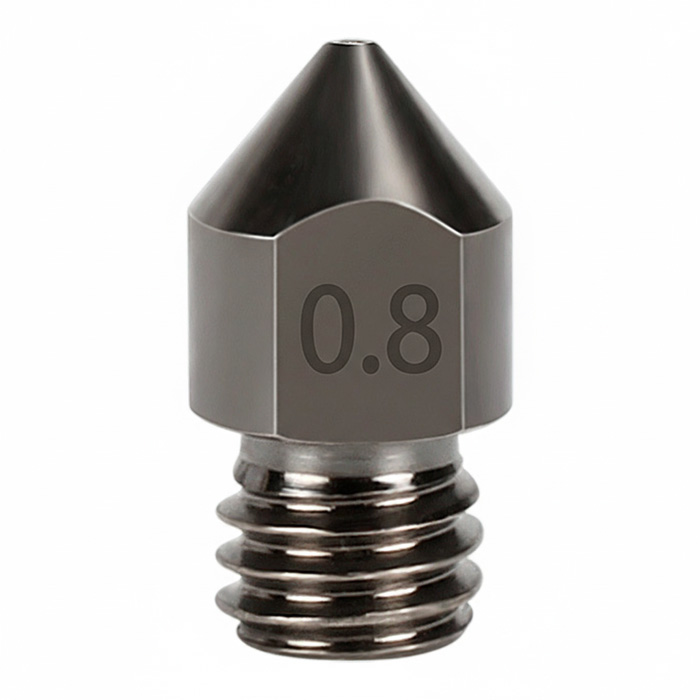 Сопло MK8 для Elegoo Neptune 3/ Creality Ender-3/ Anet A8(A6)/ Prusa i3, 0.8мм, загартована сталь