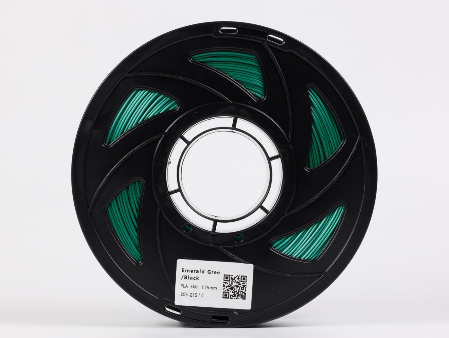 Смарагдово-зелений Чорний Шовковий Пла Пластик | PLA SILK Emerald Green Black 1кг | 1.75мм | 330м