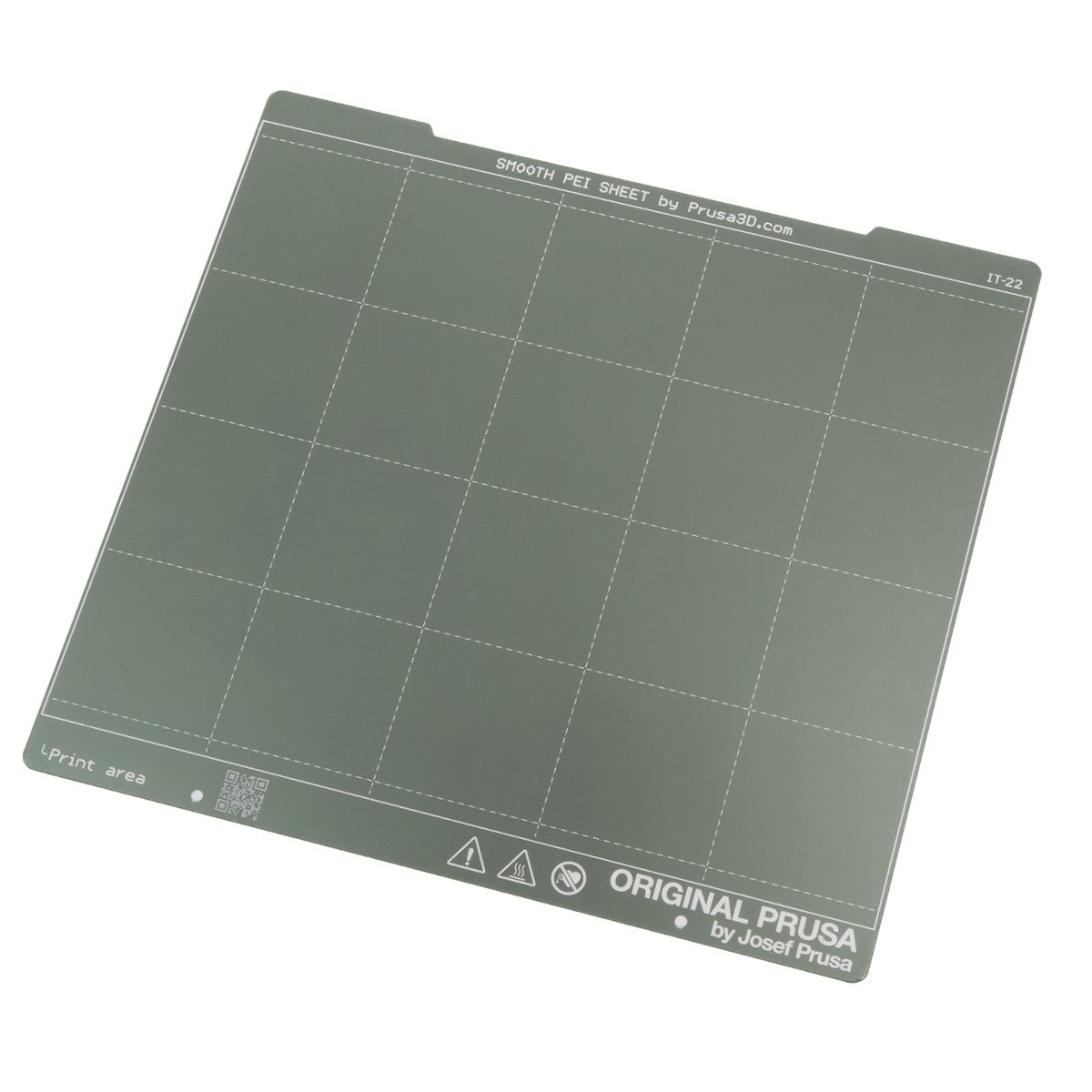 Cтіл PRUSA Smooth PEI Steel Sheet двосторонній, 254*240*1.25мм, гладкий, (оригінал, 1697)
