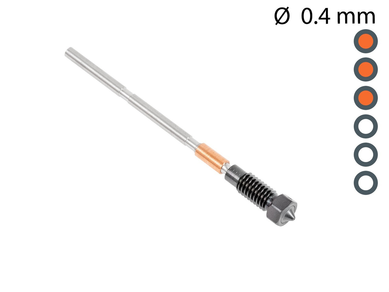 Сопло Prusa Nozzle ObXidian для XL, MK3.9 & MK4, 0.4мм, загартована сталь (оригінал, 9203)