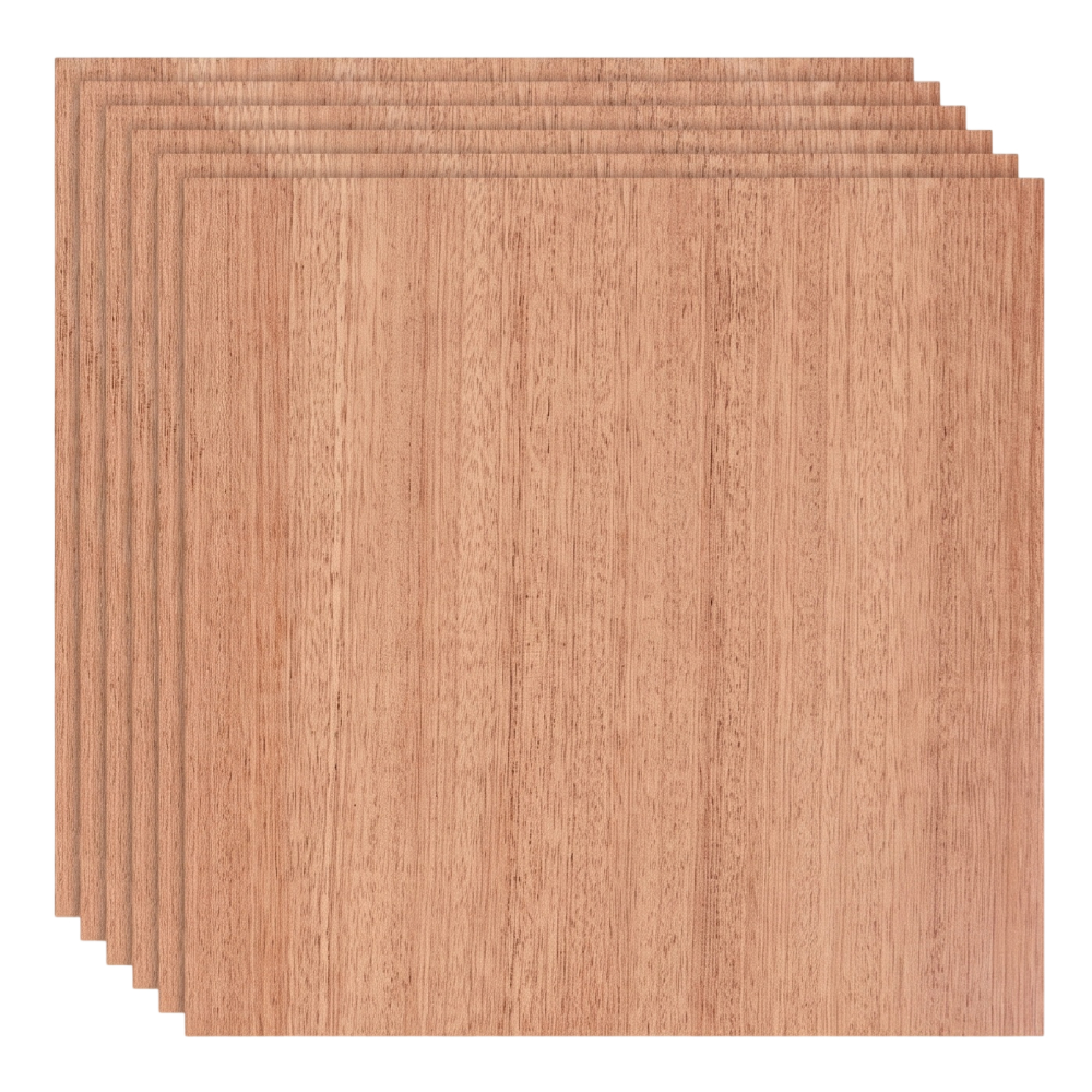 Фанера шліфована Bambu Lab Sapele з сапеле, 300*300*3мм, 6 штук, (оригінал, YA004)