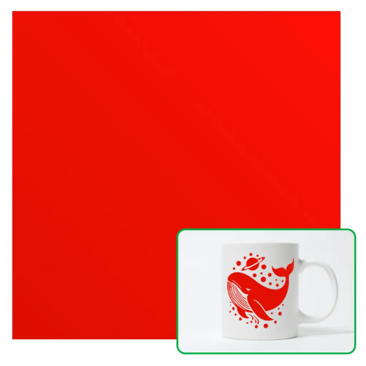 Вінілова плівка матова Bambu Matte Removable Vinyl, 300*300мм, червона, 10шт (оригінал, YG012)