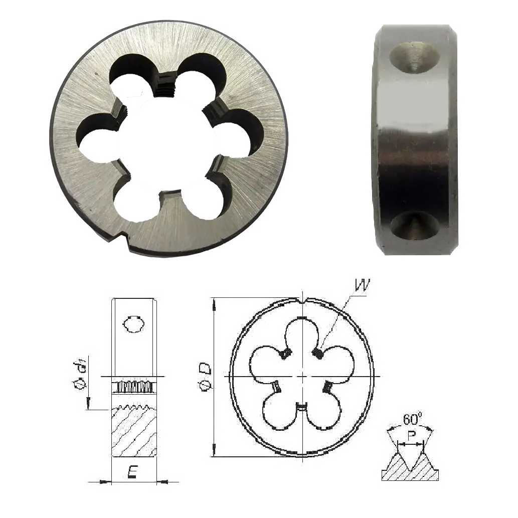 Плашка дюймова UNC 1/4"×20 HSS