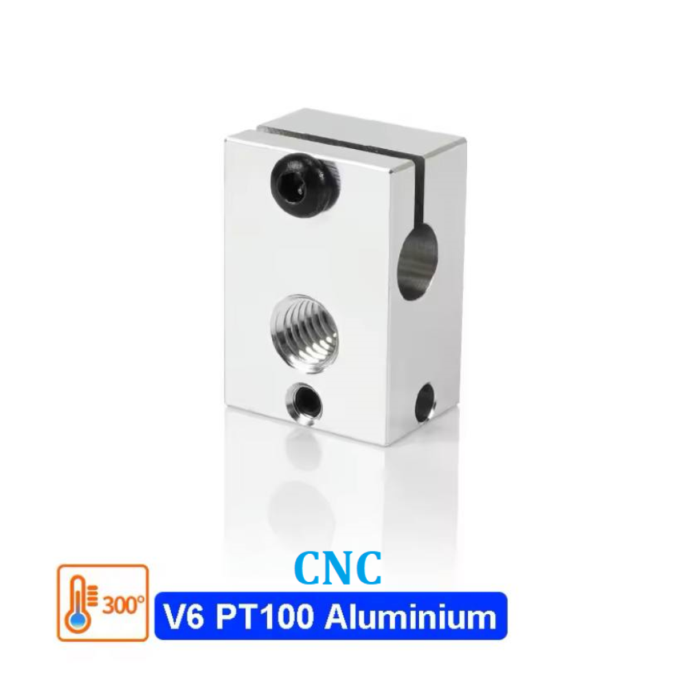 Термокубік E3D V6 РТ100 CNC, алюміній
