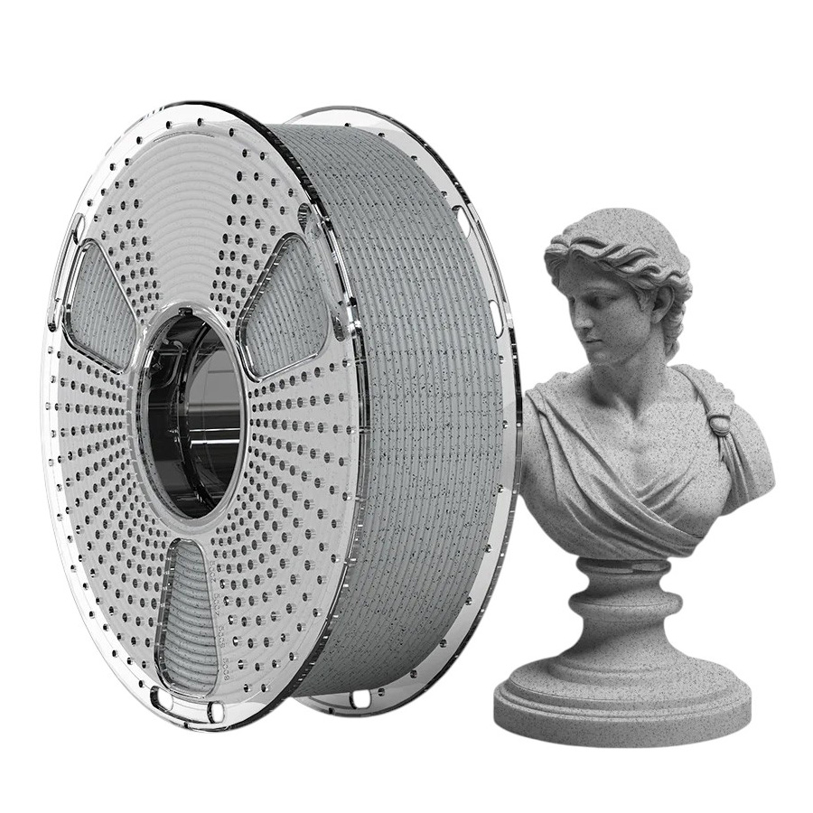Філамент Sunlu HS PLA Marble Ashen Concrete, 1.75мм, 1кг, мармур попелястий бетон