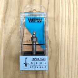 Фреза радиусна з нижнім підшипником NanoBits R2,4 D9,5 d6 RW00243