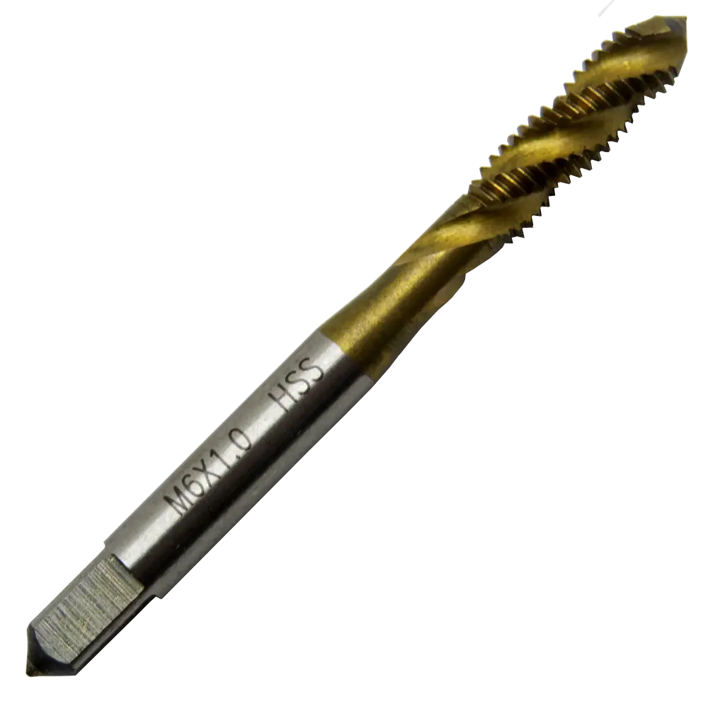 Мітчик М6×1 HSS TiN форма С для глухих отворів гвинтовий