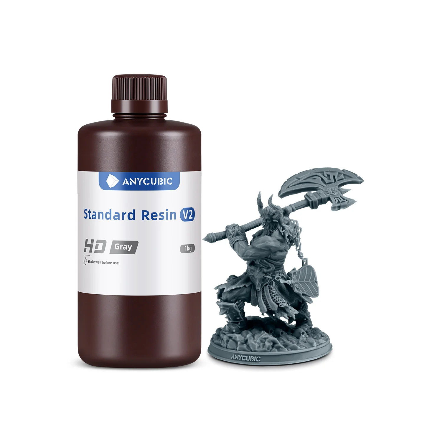 Anycubic Стандартна смола V2 HD Темно-сіра | Anycubic Standard Resin V2 HD Gray