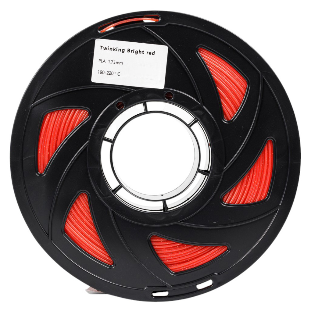 Філамент UA3D PLA Twinking Bright Red, 1.75мм, 1кг, блискучий червоний