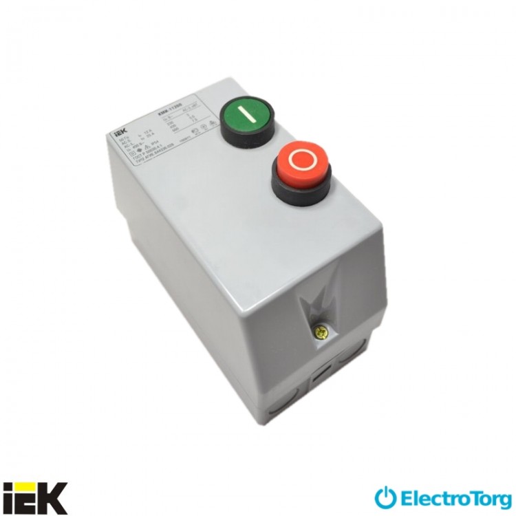 Контактор КМИ11260 12А в оболочке Ue=380В/АС3 IP54 ИЭК (IEK)