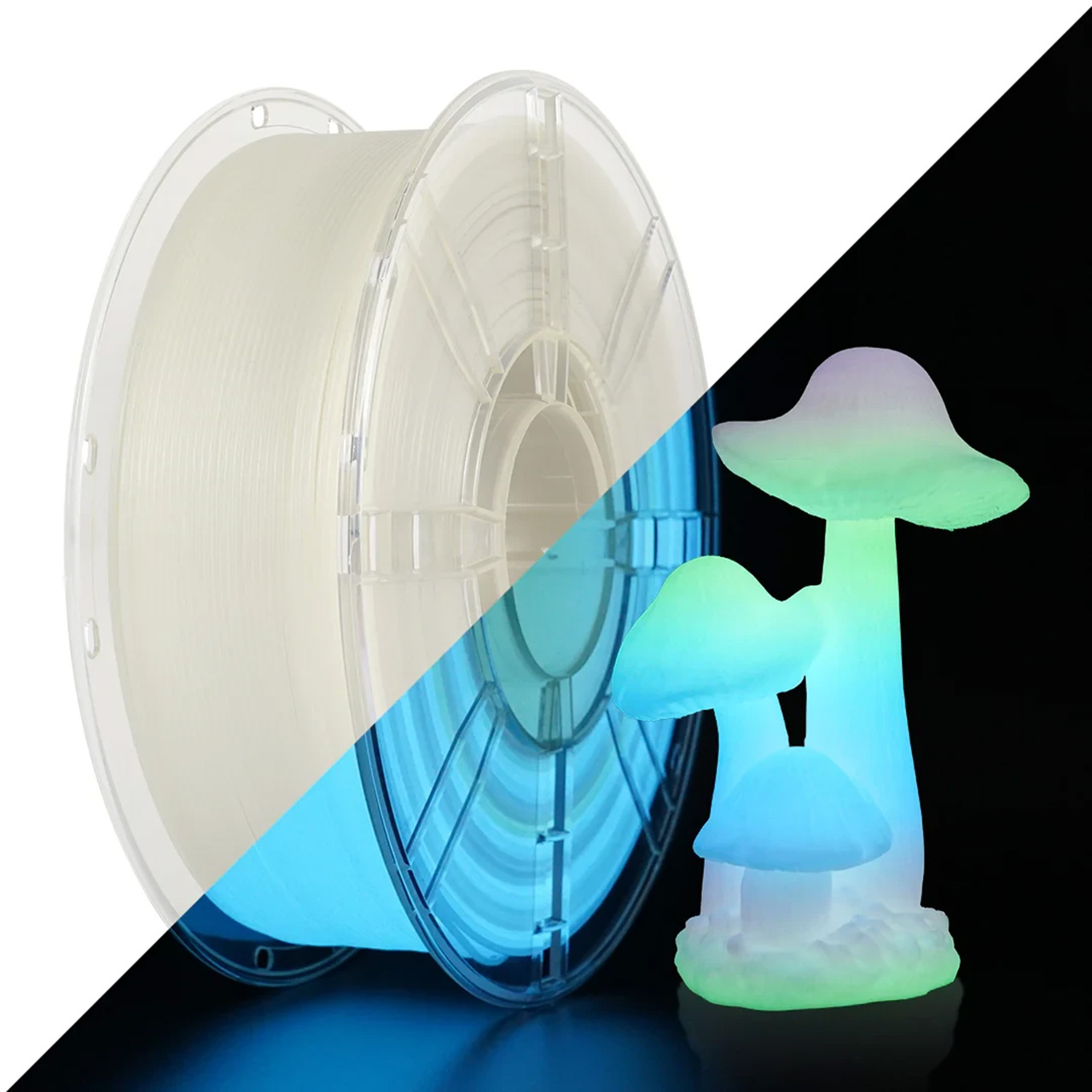 Філамент Kingroon PLA Luminous/Glow In the Dark White, 1.75мм, 1кг, білий