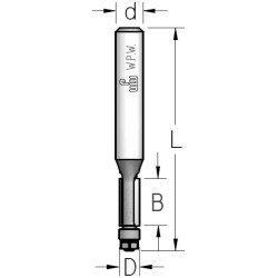 Фреза обгонна з нижнім підшипником NanoBits D4,8 В19 d6 Z2 F230483