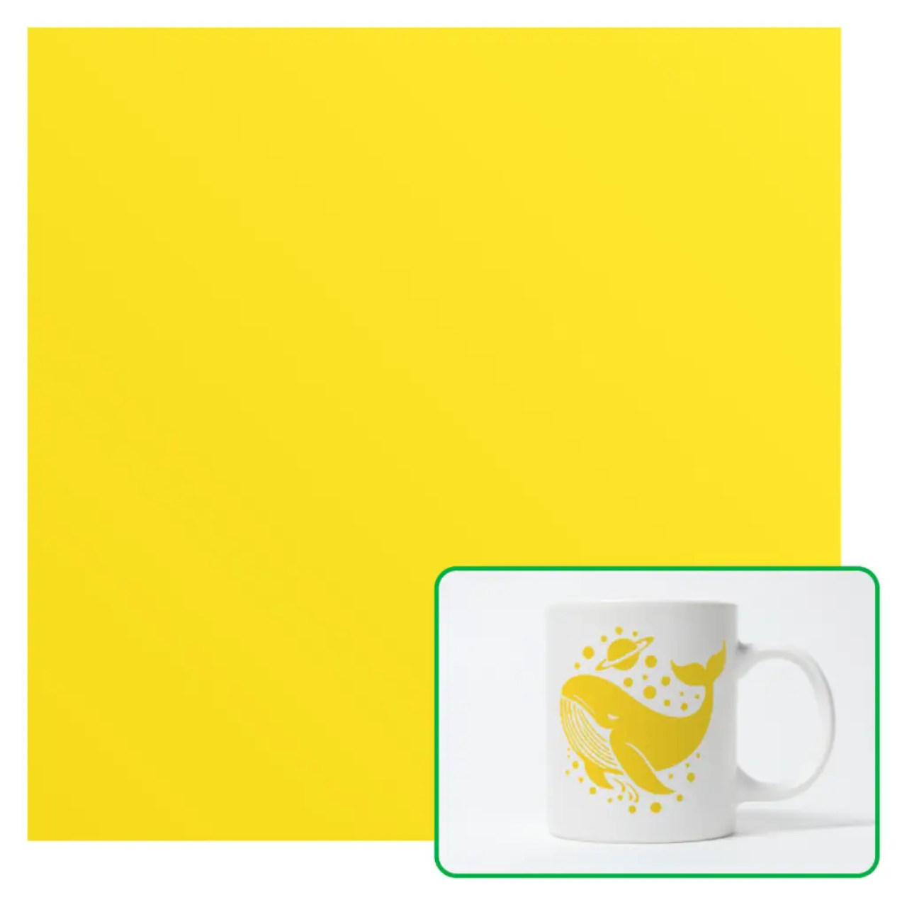 Вінілова плівка матова Bambu Matte Removable Vinyl, 300*300мм, жовта, 10шт (оригінал, YG014)