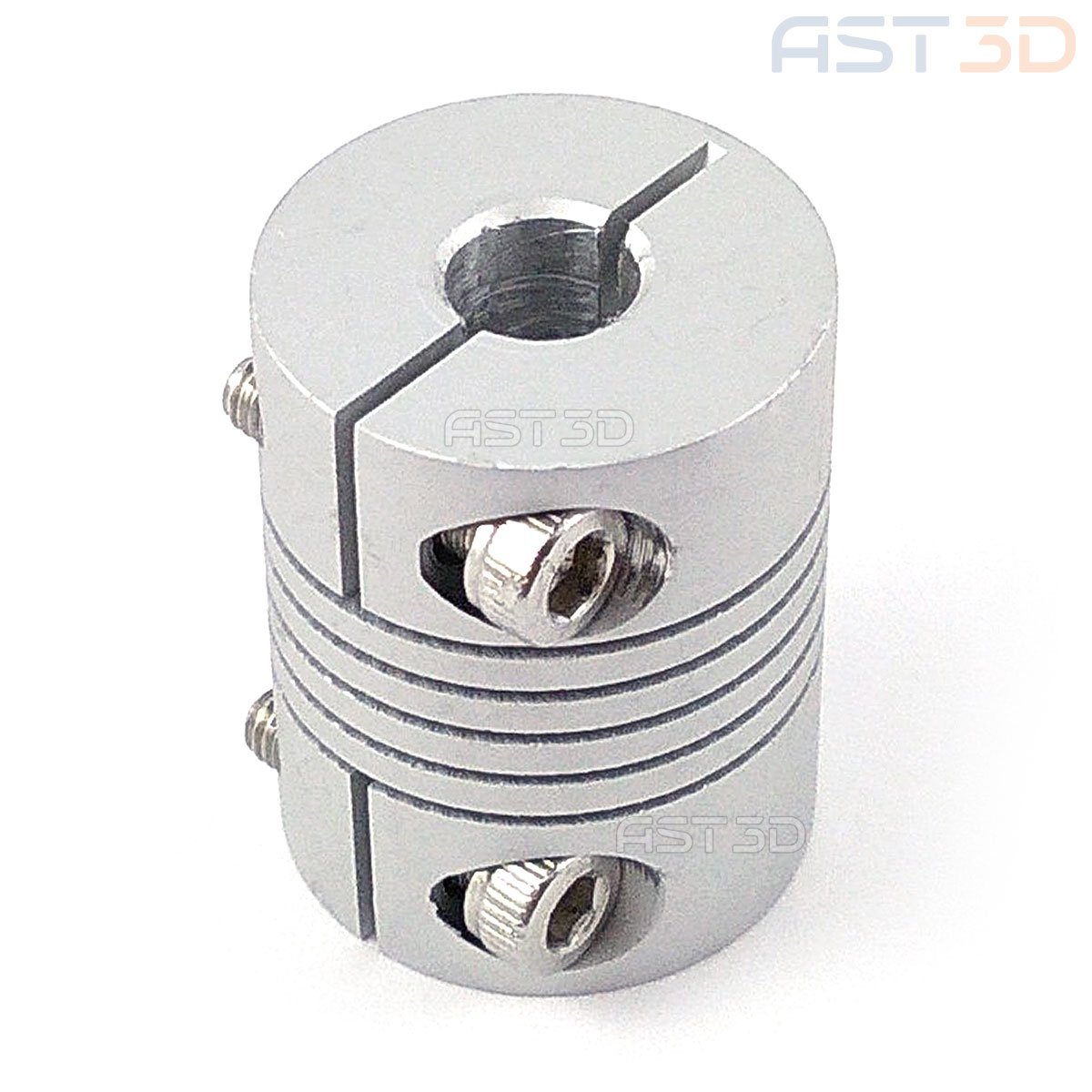 Гибкая муфта 5/6,35/8/10 мм D19 L25 PRO (алюминиевая пружинная, обжимная)