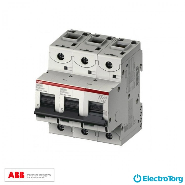 Автоматический выключатель S 803-C80/3полюса 80А ABB