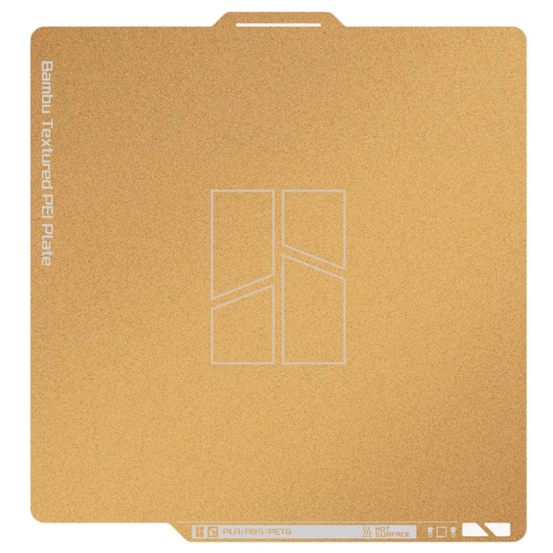 Cтіл Bambu Lab Textured PEI Plate, 256*256мм, текстурований, (оригінал, FAP007)