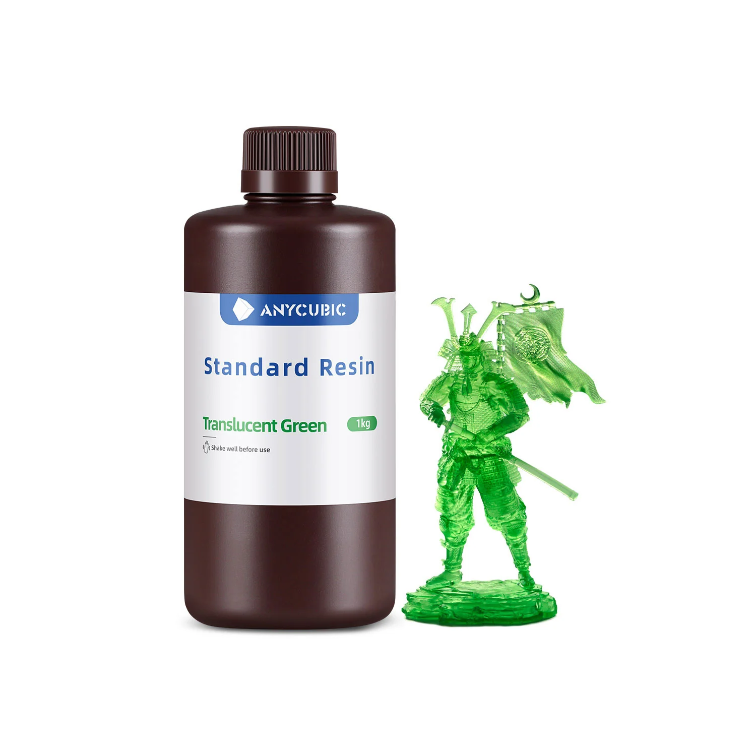 Прозора зелена Базова смола Anycubic 1кг | Anycubic Basic translucent green resin 1kg
