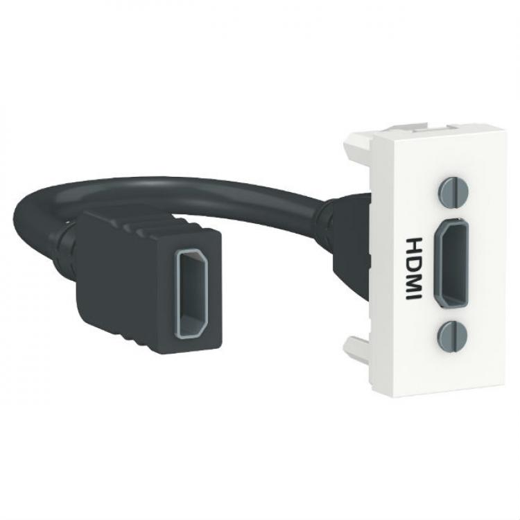 Розетка HDMI 1 модуль белый Unica New Schneider Electric (Шнайдер Электрик)