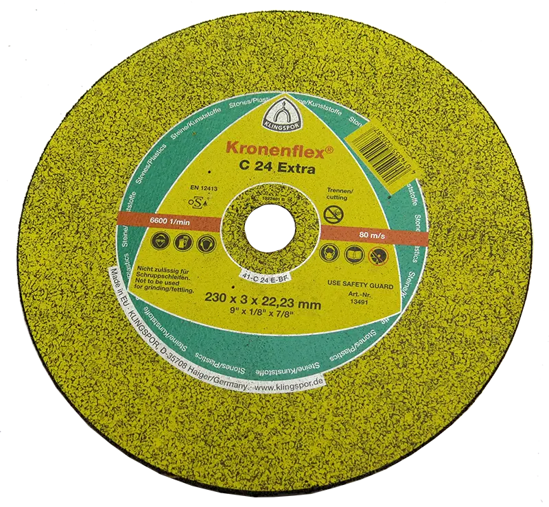 Круг відрізний Klingspor Kronenflex 230х3,0х22,23 C 24 ЕХ GER EXTRA