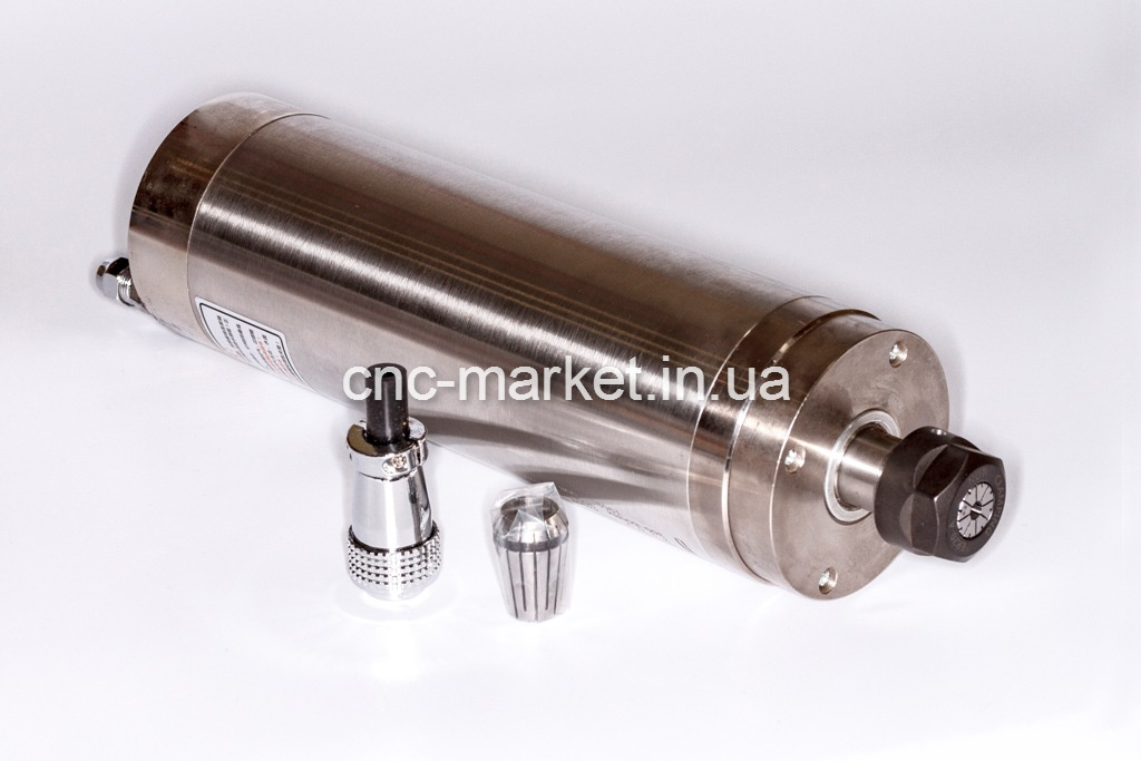 Шпиндель по камню GDZ-80-256-2.2B с водяным охлаждением 2.2 кВт (220v, 12000-24000rpm) ER20