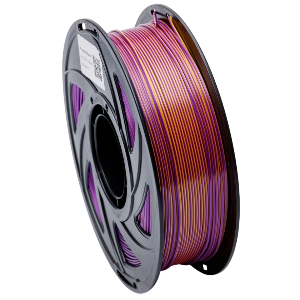 Філамент UA3D PLA Silk Dual Color Purle+Gold, 1.75мм, 1кг, фіолетовий/ золотистий