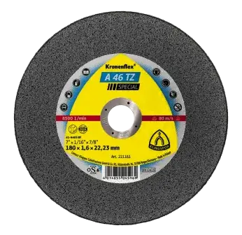 Круг відрізний Klingspor Kronenflex180х1,6х22,23 мм А 46 ТZ прямий