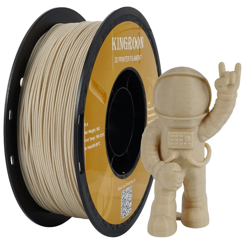 Філамент Kingroon PLA Woodiness, 1.75мм, 1кг, наповнений деревиною