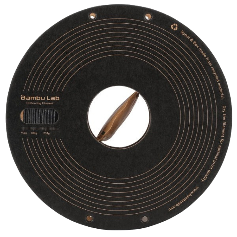 Філамент Bambu Lab PPA-CF Black, 1.75мм, 0.75кг, чорний