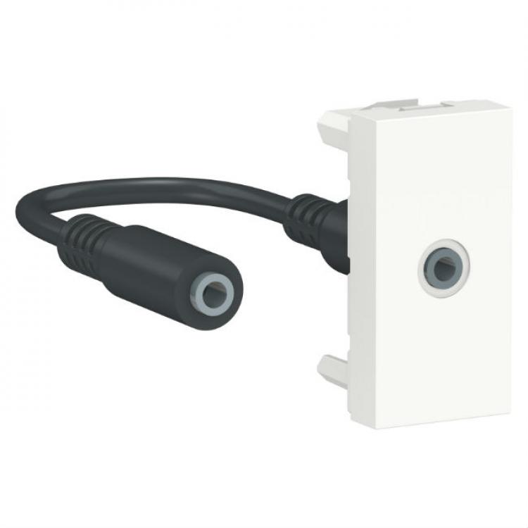 Розетка Minijack 1 модуль белый Unica New Schneider Electric (Шнайдер Электрик)