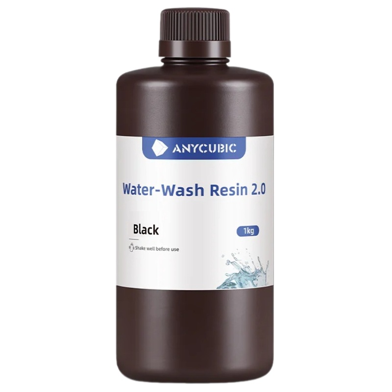 Смола фотополімерна Anycubic Water-Wash Resin+ 2.0, 1кг, чорна