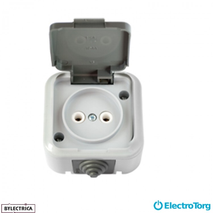 Розетка 1-я IP-54 Пралеска Аква РА 16-296 (03) BYLECTRICA